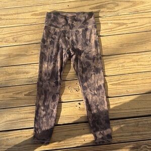 JoyLab Athletic Brown Tie-Dye Leggings Size Medium.